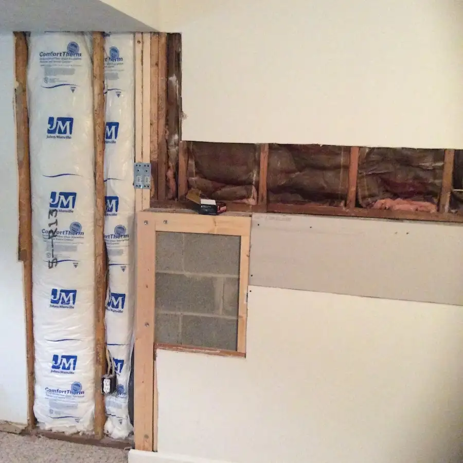 Wall insulation replacement during Structural Drying in Bedminster